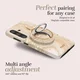 MIO Ring Holder Universele MagSafe Ring Houder / Vinger Houder Gold Marble afbeelding 3