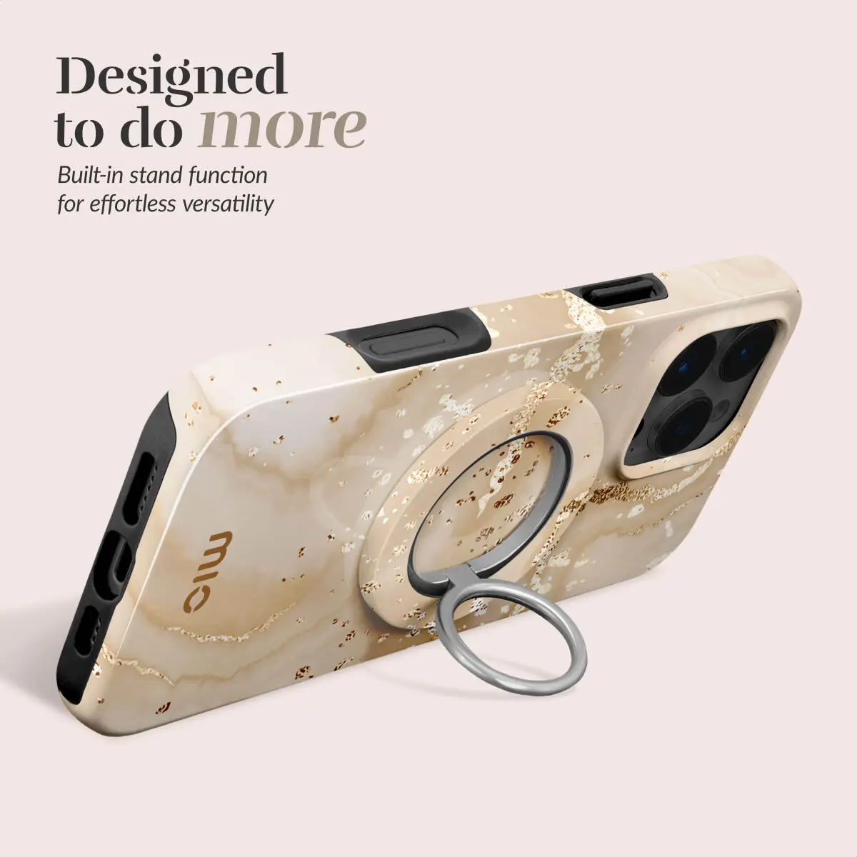 MIO Ring Holder Universele MagSafe Ring Houder / Vinger Houder Gold Marble afbeelding 4