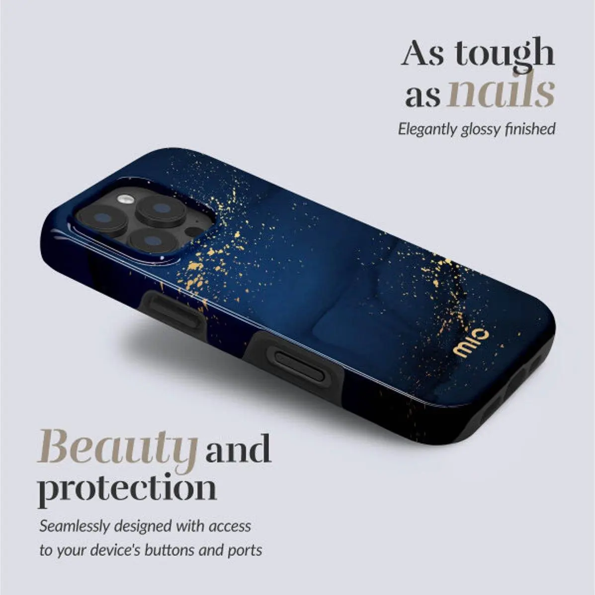 MIO MagSafe Apple iPhone 15 / 14 / 13 Hoesje Back Cover Midnight Sparkle afbeelding 2