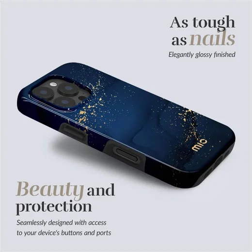 MIO MagSafe iPhone SE (22/20)/8/7 Hoesje Hard Shell Back Cover Midnight Sparkle afbeelding 2