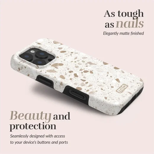 MIO MagSafe Apple iPhone 16 Hoesje Hard Shell Back Cover Soft Terrazzo afbeelding 2