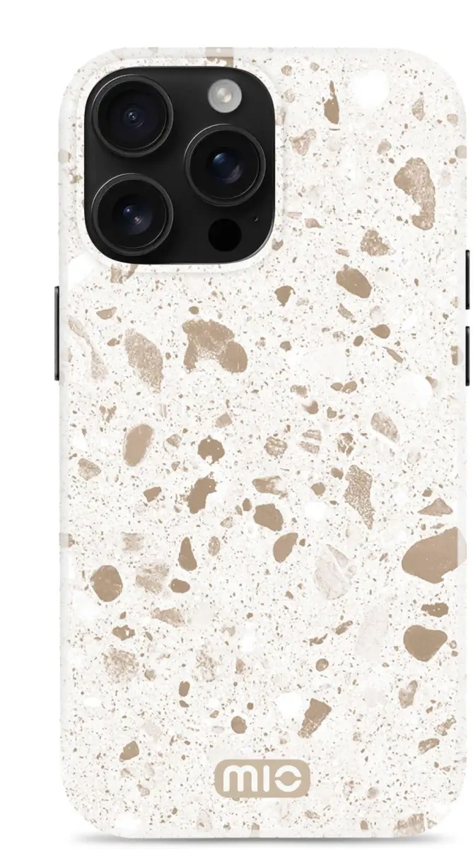 MIO MagSafe Apple iPhone 16 Pro Hoesje Hard Shell Back Cover Soft Terrazzo afbeelding 1