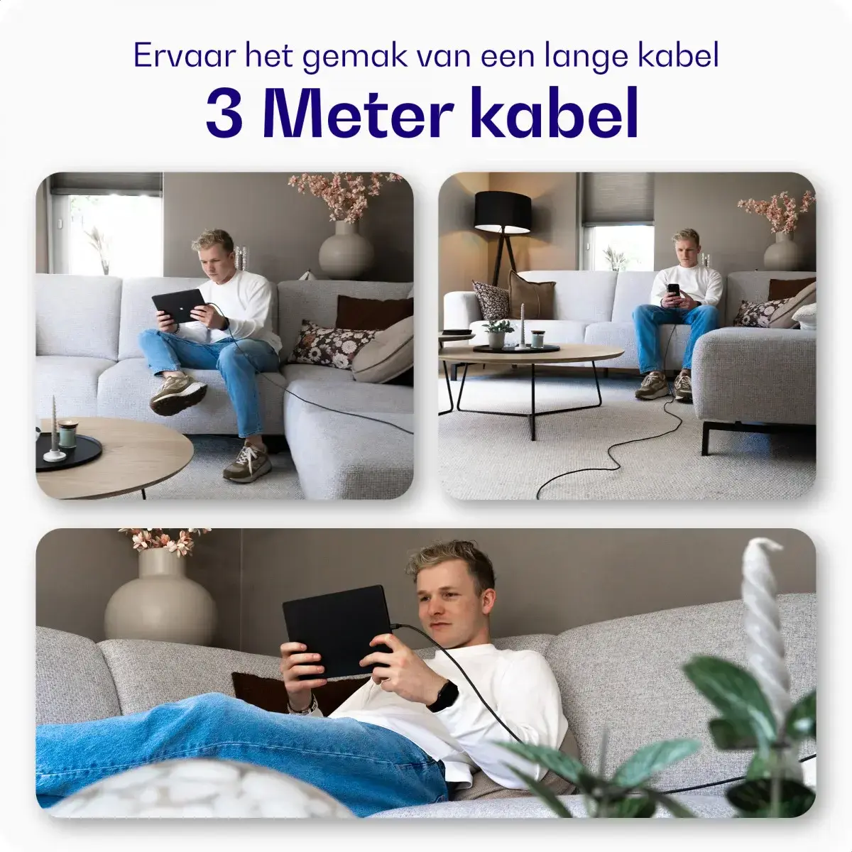 Originele Samsung 25W Power Adapter met Buddi Flex USB-C Kabel 3M Zwart afbeelding 5