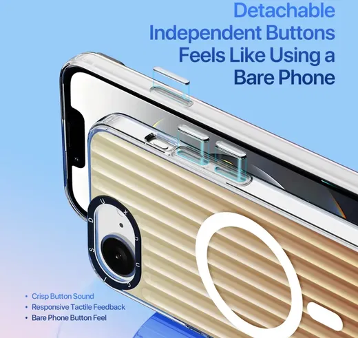 Dux Ducis Zest MagSafe Apple iPhone 16e Hoesje Back Cover Goud afbeelding 3