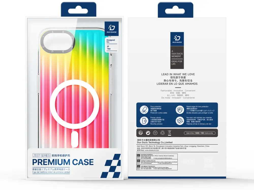 Dux Ducis Zest MagSafe Apple iPhone 16e Hoesje Back Cover Regenboog afbeelding 11