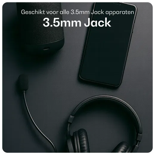 Buddi Flex 3.5mm Jack Aux Audio Kabel 1M Zwart afbeelding 3