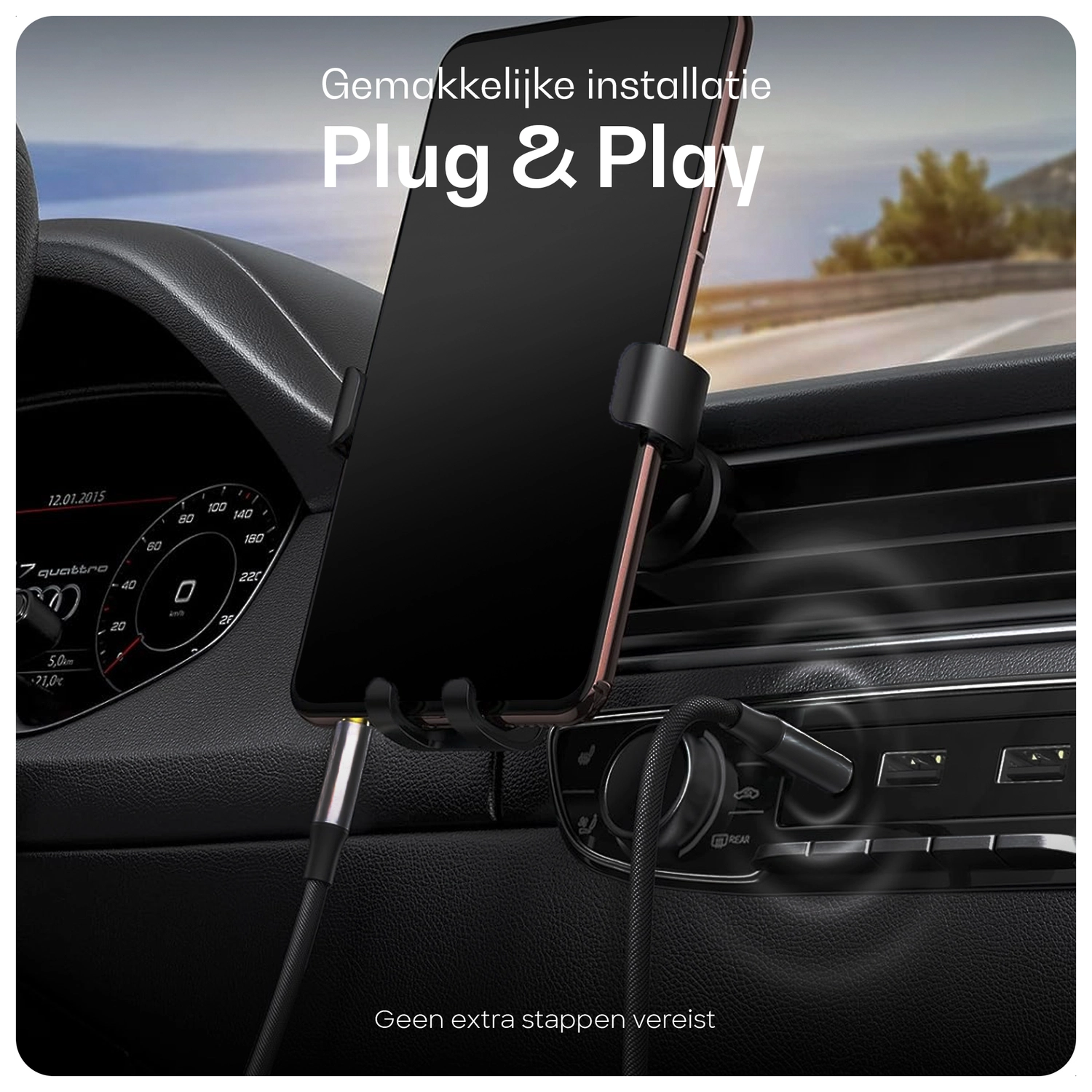 Buddi Flex 3.5mm Jack Aux Audio Kabel 1M Zwart afbeelding 5