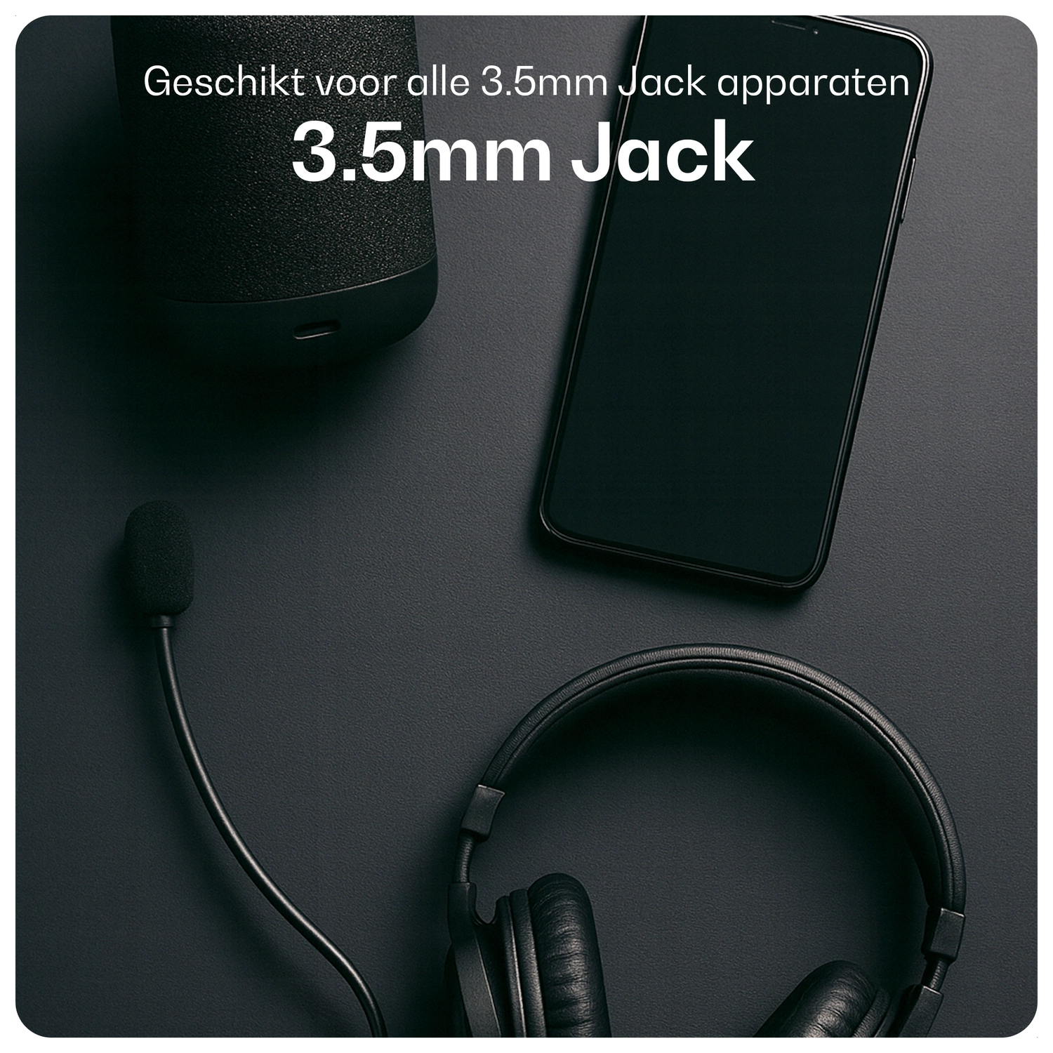 Buddi Flex 3.5mm Jack Aux Audio Kabel 5M Zwart afbeelding 3