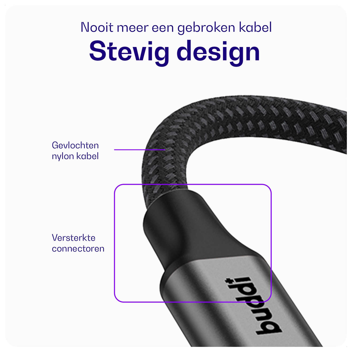 Buddi Flex 3.5mm Jack Aux Audio Kabel 5M Zwart afbeelding 2