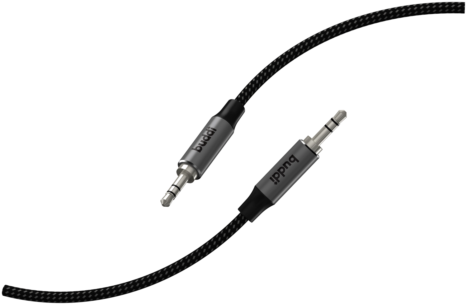Buddi Flex 3.5mm Jack Aux Audio Kabel 5M Zwart afbeelding 10