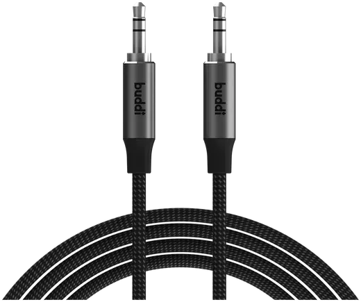 Buddi Flex 3.5mm Jack Aux Audio Kabel 5M Zwart afbeelding 12