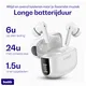 Buddi Pulse Draadloze Oordopjes Noise Cancelling ANC + ENC Wit afbeelding 2
