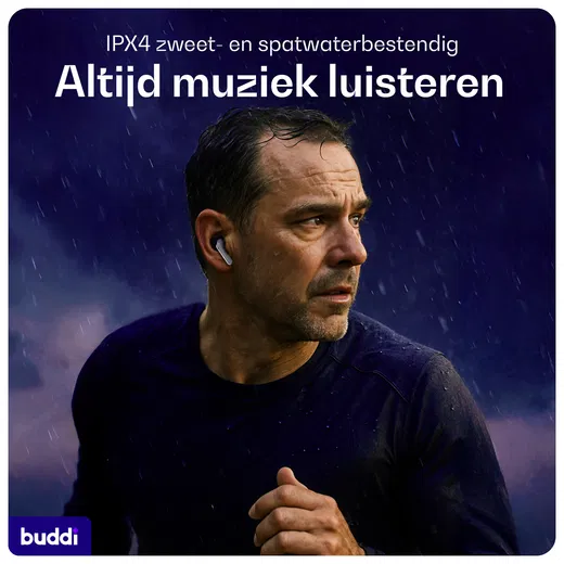 Buddi Pulse Draadloze Oordopjes Noise Cancelling ANC + ENC Wit afbeelding 8