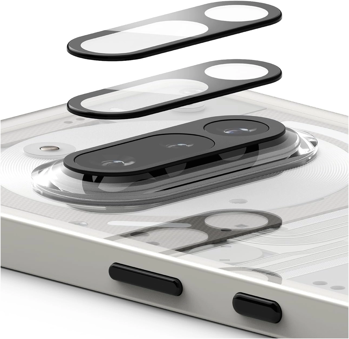 Ringke Full Cover Glass Nothing Phone (3a) Camera Protector Glas (2-Pack) afbeelding 1