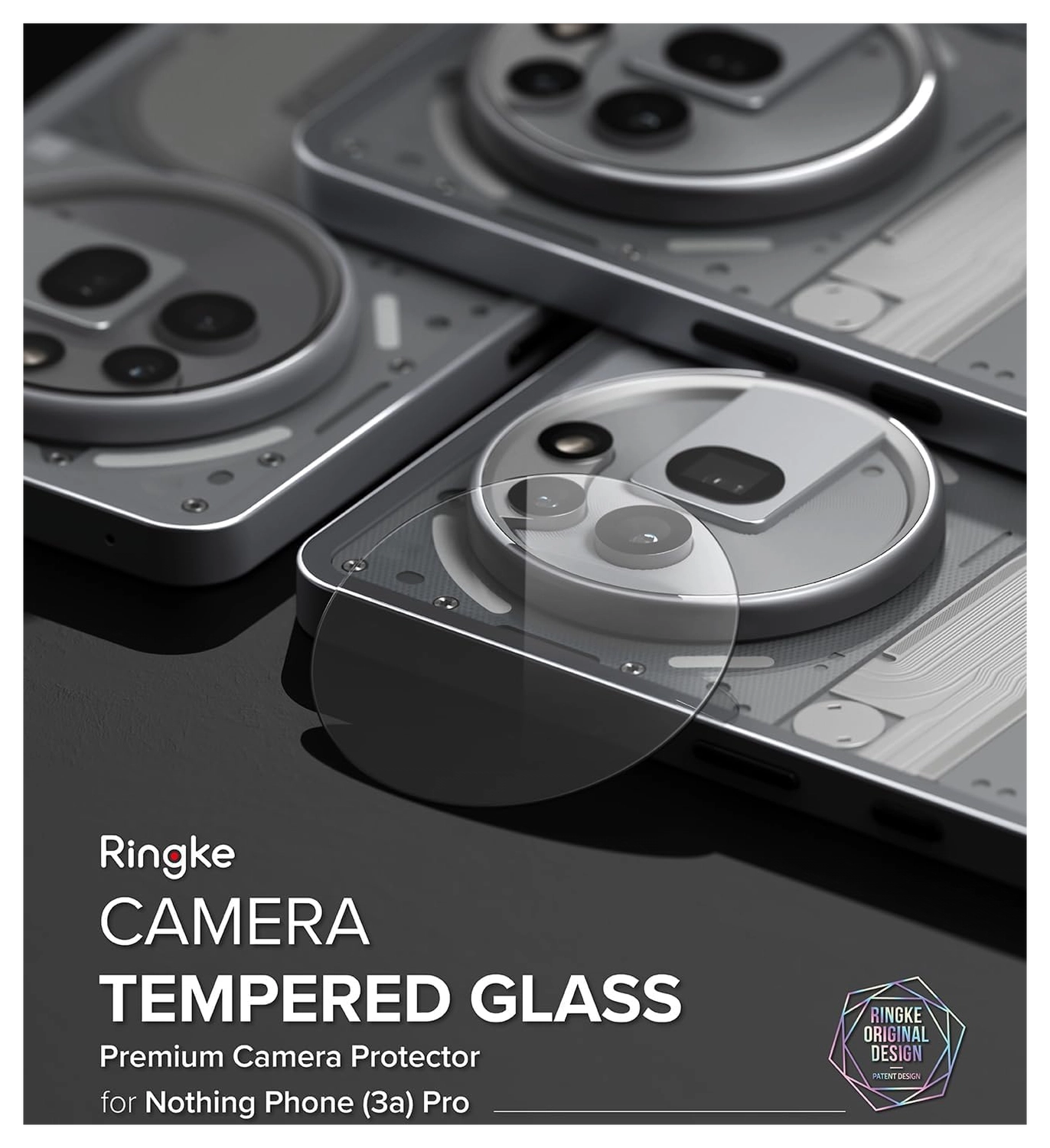 Ringke Nothing Phone (3a) Pro Camera Protector Tempered Glass (2-Pack) afbeelding 9