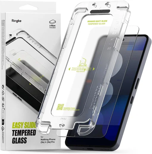 Ringke Nothing Phone 3a/3a Pro Easy Slide Screenprotector 9H 2-Pack Beschermglas afbeelding 1