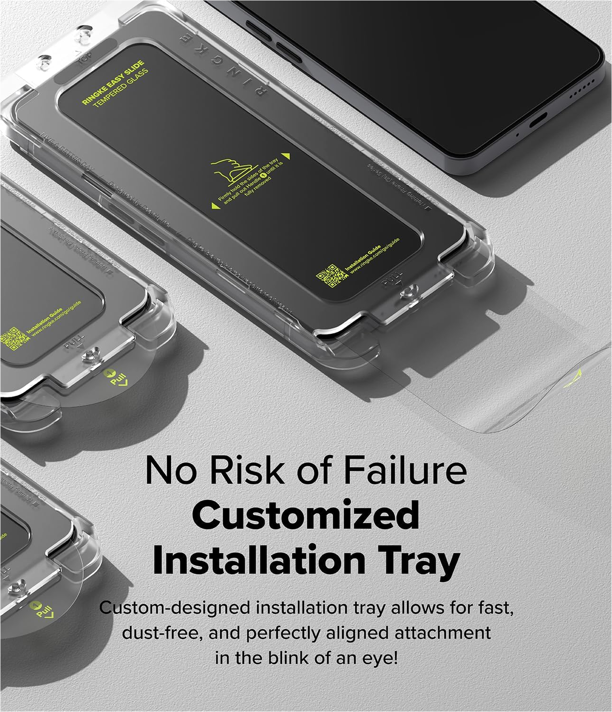 Ringke Nothing Phone 3a/3a Pro Easy Slide Screenprotector 9H 2-Pack Beschermglas afbeelding 3
