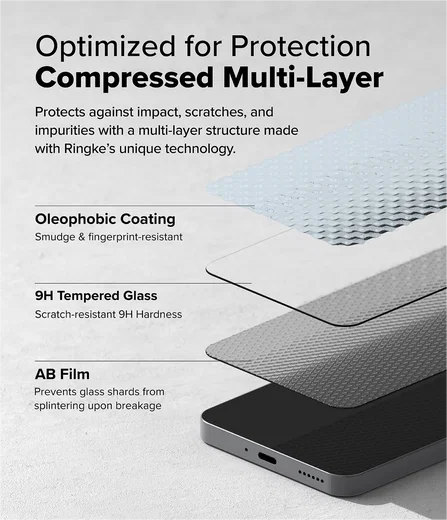 Ringke Nothing Phone 3a/3a Pro Easy Slide Screenprotector 9H 2-Pack Beschermglas afbeelding 7
