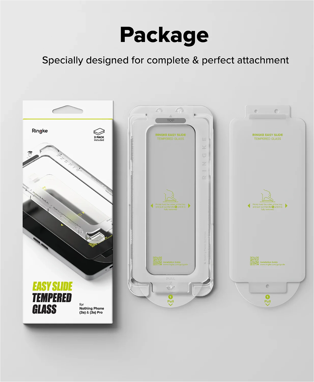 Ringke Nothing Phone 3a/3a Pro Easy Slide Screenprotector 9H 2-Pack Beschermglas afbeelding 9