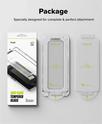 Ringke Nothing Phone 3a/3a Pro Easy Slide Screenprotector 9H 2-Pack Beschermglas afbeelding 9
