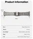 Ringke Titanium One - Apple Watch 1-10/SE/Ultra Band - 49/46/45/44/42MM - Zwart afbeelding 12