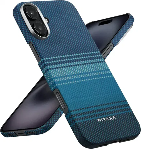 PITAKA Apple iPhone 16 Hoesje met 5.000mAh MagSafe Powerbank Moonrise afbeelding 5