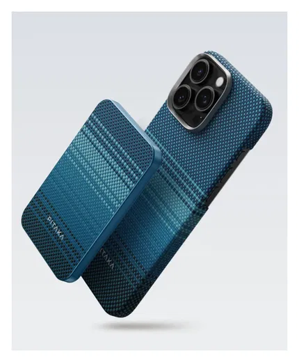 PITAKA Apple iPhone 16 Hoesje met 5.000mAh MagSafe Powerbank Moonrise afbeelding 2