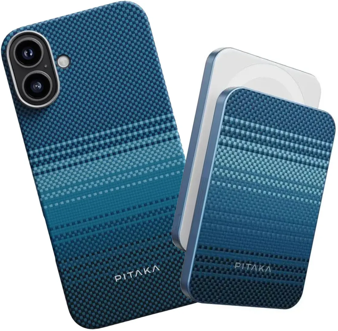 PITAKA Apple iPhone 16 Hoesje met 5.000mAh MagSafe Powerbank Moonrise afbeelding 1