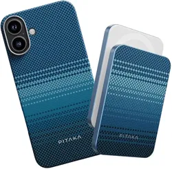 PITAKA Apple iPhone 16 Hoesje met 5.000mAh MagSafe Powerbank Moonrise afbeelding