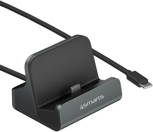 4Smarts VoltDock USB-C Houder met Oplader 60W Grijs afbeelding 3