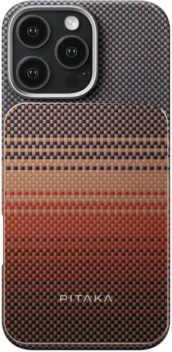PITAKA Apple iPhone 16 Pro Max Hoesje met 5.000mAh MagSafe Powerbank Sunset afbeelding 4