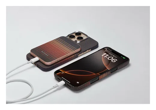 PITAKA Apple iPhone 16 Pro Max Hoesje met 5.000mAh MagSafe Powerbank Sunset afbeelding 3