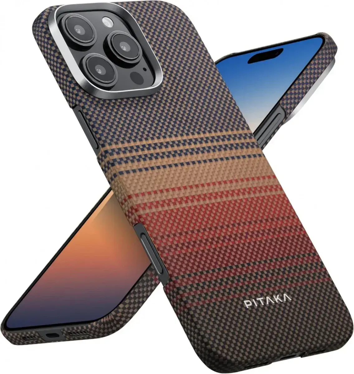 PITAKA Apple iPhone 16 Pro Max Hoesje met 5.000mAh MagSafe Powerbank Sunset afbeelding 5