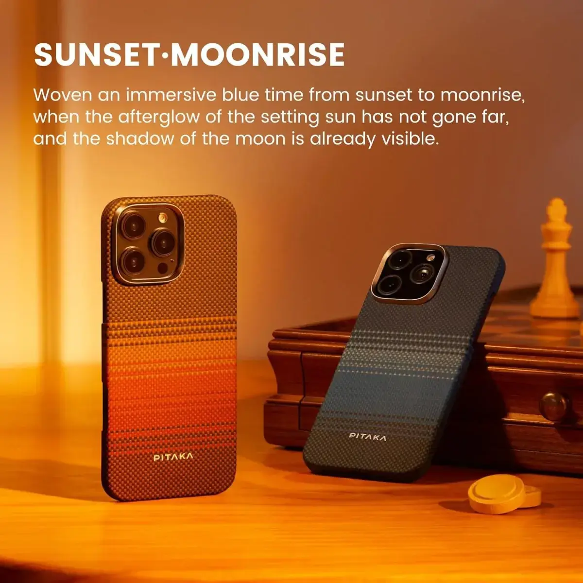 PITAKA Apple iPhone 16 Pro Max Hoesje met 5.000mAh MagSafe Powerbank Sunset afbeelding 8