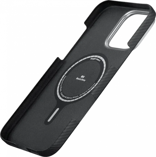 PITAKA Apple iPhone 16 Pro Hoesje met 5.000mAh MagSafe Powerbank Zwart afbeelding 14