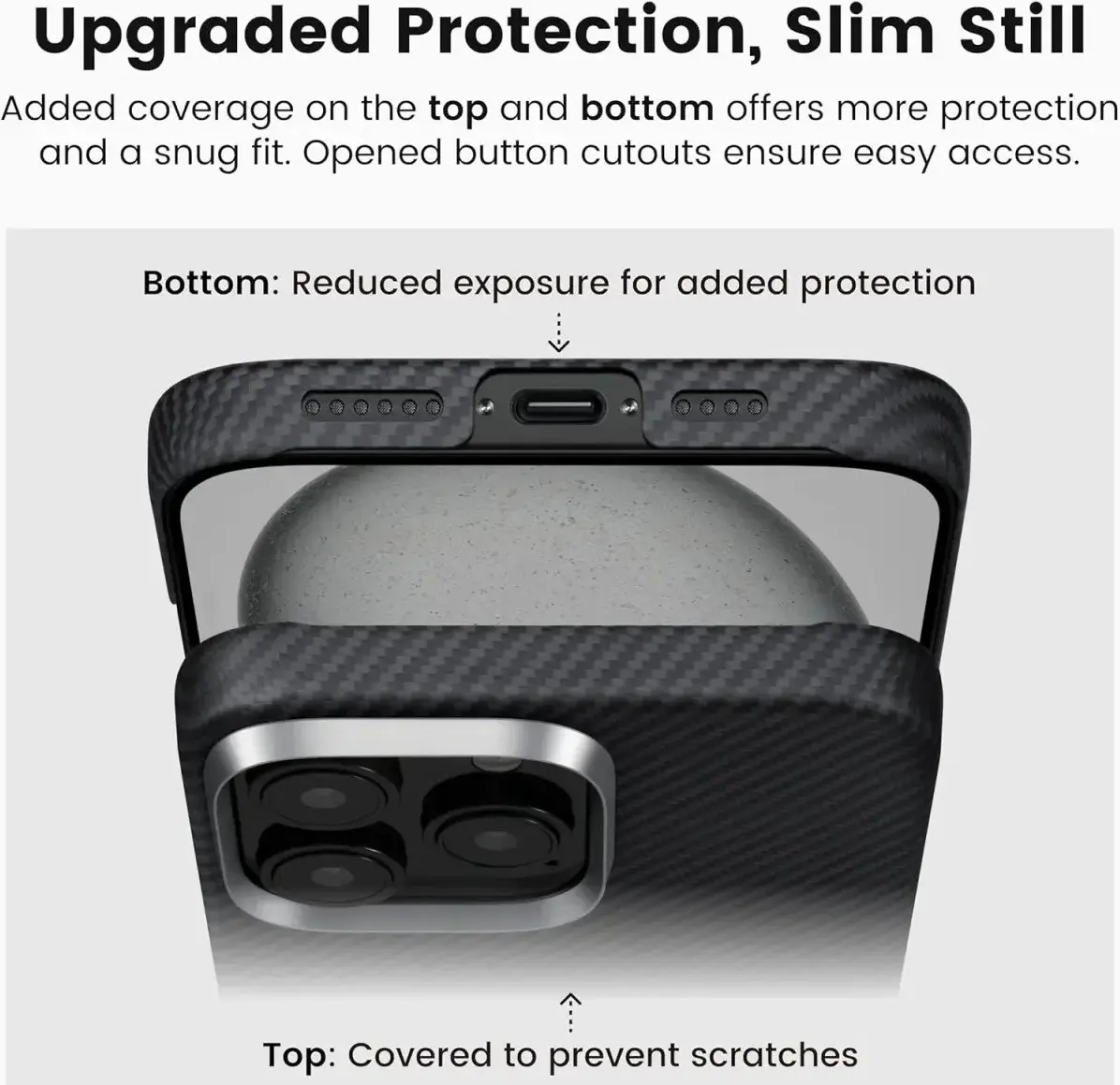 PITAKA Apple iPhone 16 Pro Hoesje met 5.000mAh MagSafe Powerbank Zwart afbeelding 12