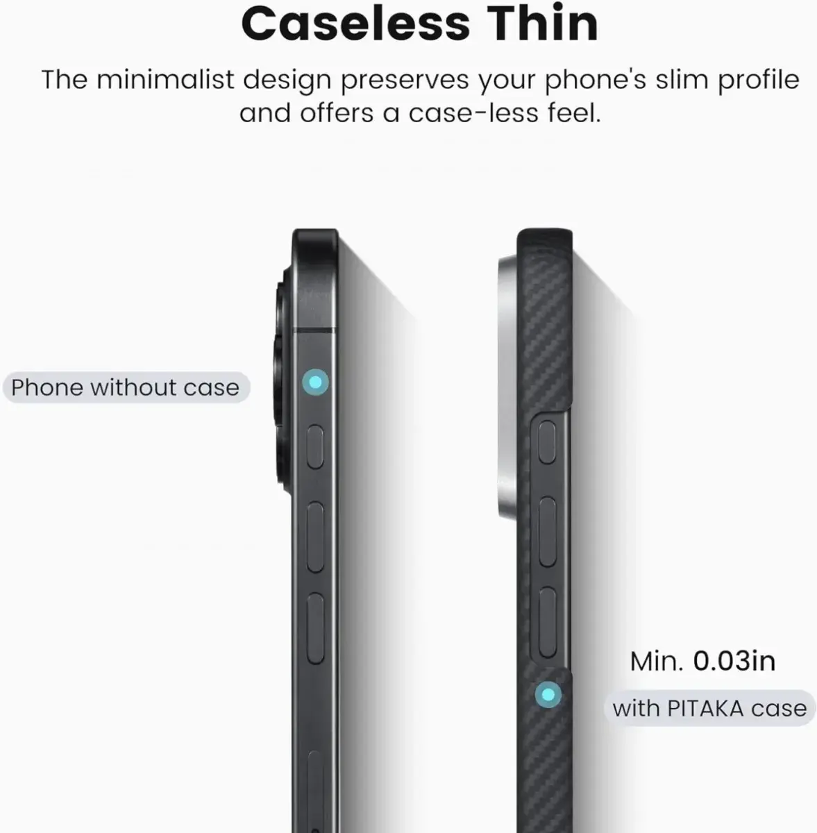 PITAKA Apple iPhone 16 Pro Max Hoesje met 5.000mAh MagSafe Powerbank Zwart afbeelding 14