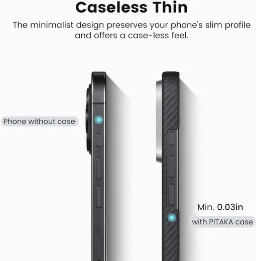 PITAKA Apple iPhone 16 Pro Max Hoesje met 5.000mAh MagSafe Powerbank Zwart afbeelding 14