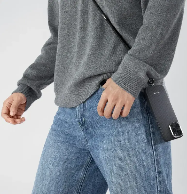 PITAKA Apple iPhone 16 Pro Max Hoesje met 5.000mAh MagSafe Powerbank Zwart afbeelding 15
