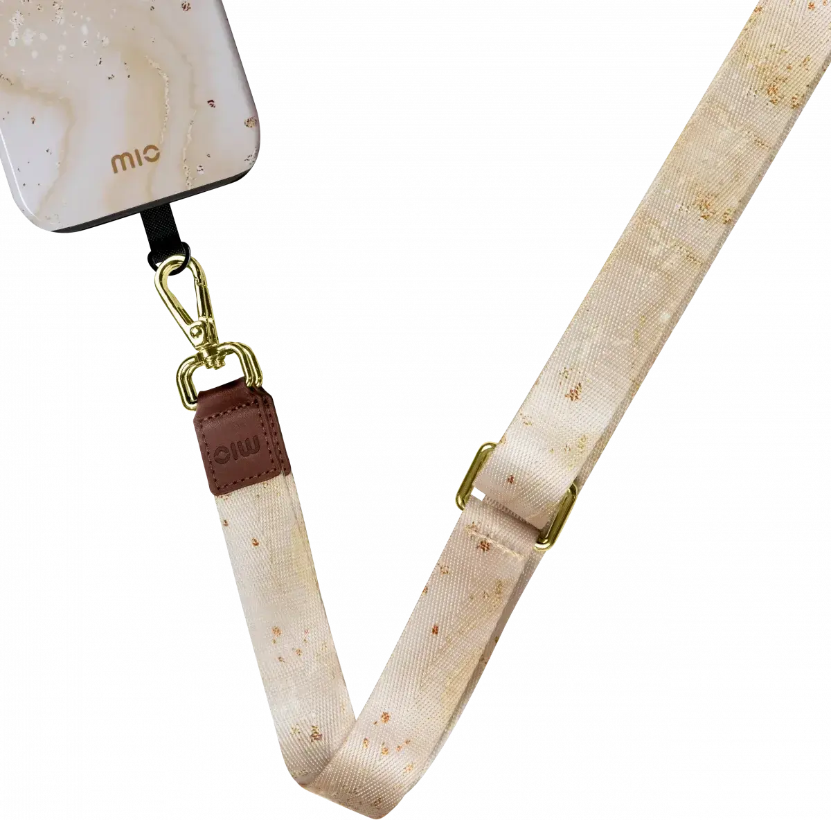 MIO MagSafe Apple iPhone 16 Pro Hoesje met Telefoonkoord Gold Marble afbeelding 3