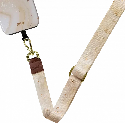 MIO MagSafe Apple iPhone 16 Pro Hoesje met Telefoonkoord Gold Marble afbeelding 3