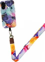 MIO MagSafe Apple iPhone 16 Hoesje met Telefoonkoord Flowers afbeelding