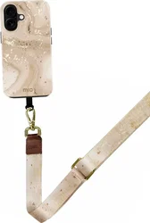 MIO MagSafe Apple iPhone 16 Hoesje met Telefoonkoord Gold Marble afbeelding