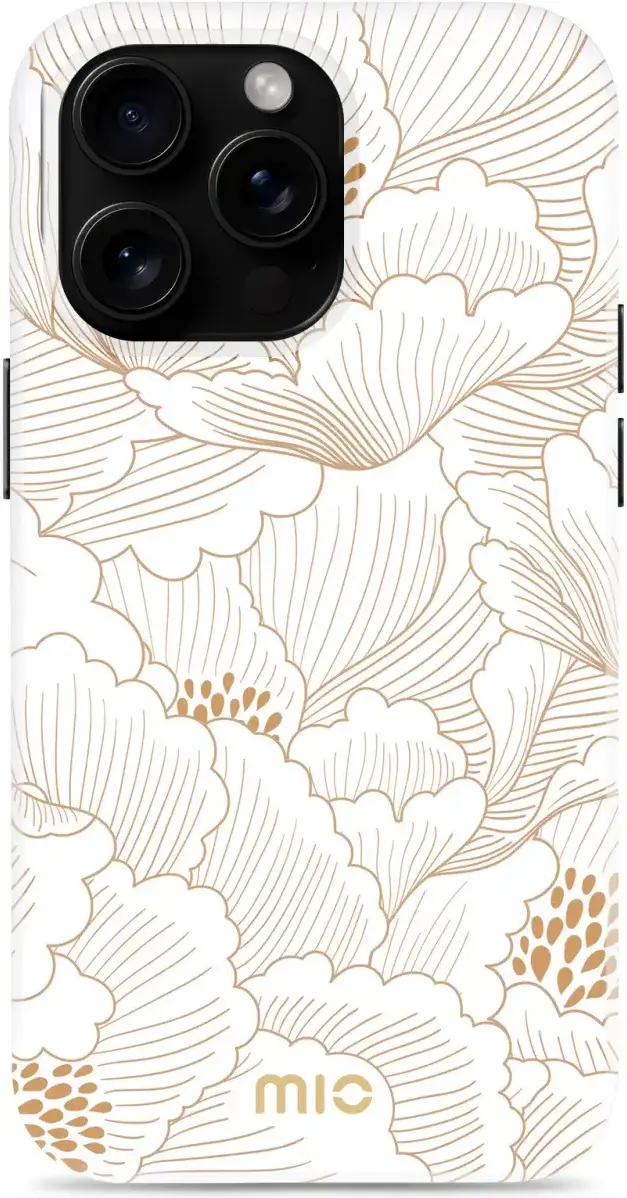 MIO MagSafe iPhone 16 Pro Max Hoesje met Telefoonkoord White Roses afbeelding 2