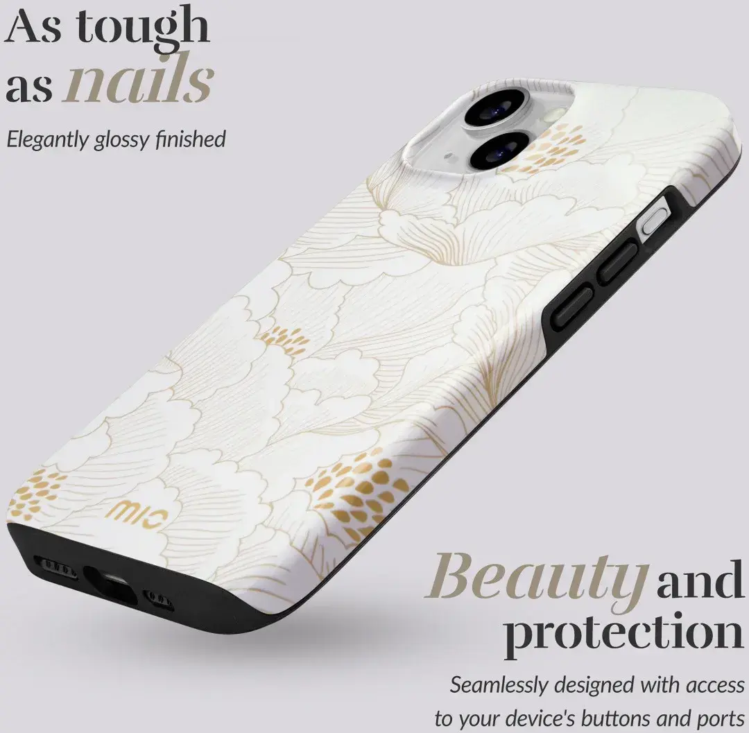 MIO MagSafe iPhone 16 Pro Max Hoesje met Telefoonkoord White Roses afbeelding 6