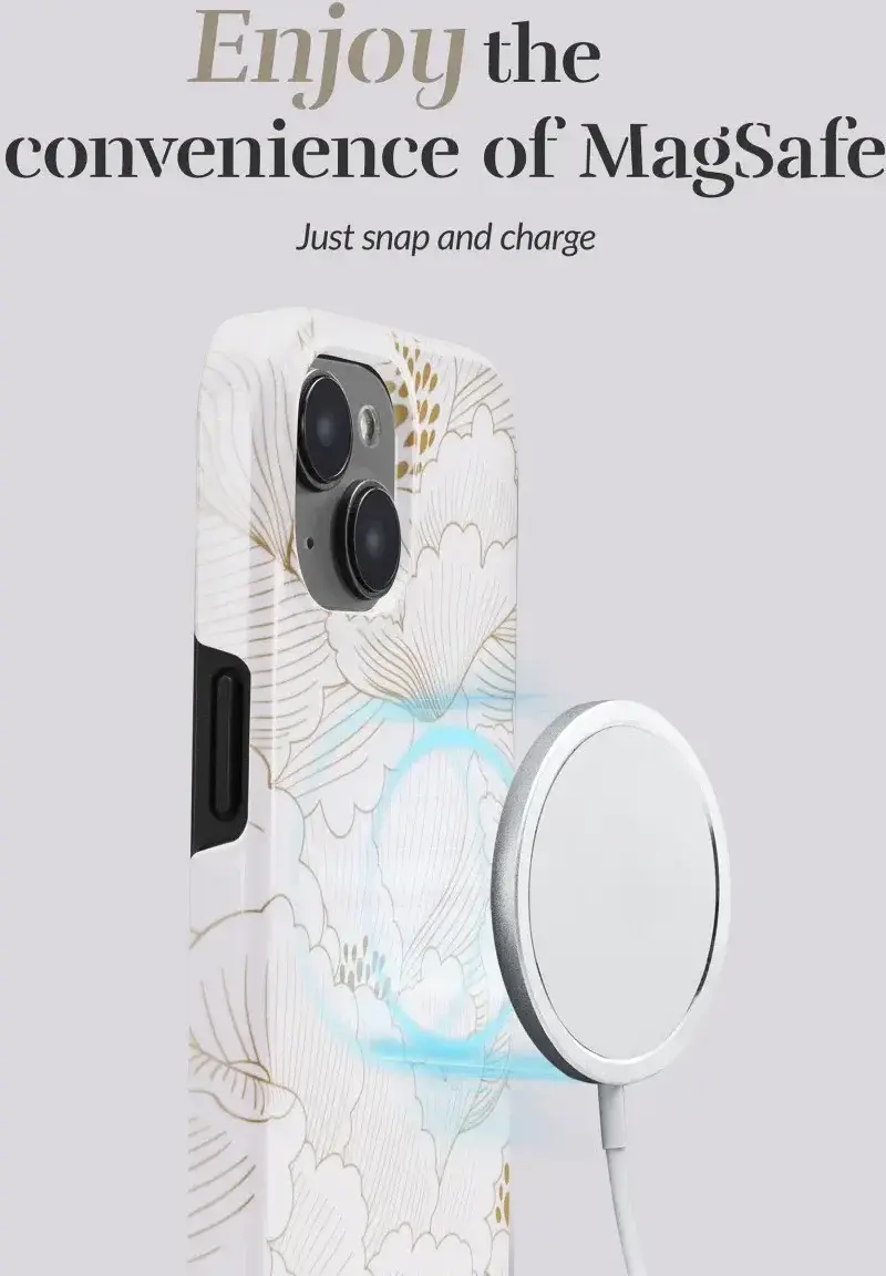 MIO MagSafe iPhone 16 Pro Max Hoesje met Telefoonkoord White Roses afbeelding 7