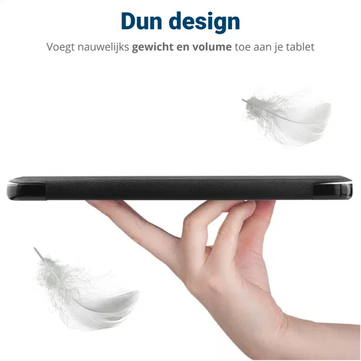 Samsung Galaxy Tab S10 FE Plus Hoes Tri-Fold Book Case met Standaard Zwart afbeelding 8