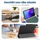 Samsung Galaxy Tab S10 FE Plus Hoes Tri-Fold Book Case met Standaard Zwart afbeelding 9