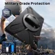 Samsung Galaxy Tab S10 FE Plus Hoes Back Cover met Kickstand en Handriem Zwart afbeelding 4