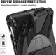 Samsung Galaxy Tab S10 FE Plus Hoes Back Cover met Kickstand en Handriem Zwart afbeelding 8